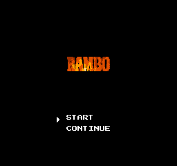 Rambo (USA) Title Screen